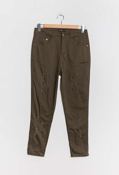 Picture of JEANS LIKE TROUSER WITH STITCH KHAKI